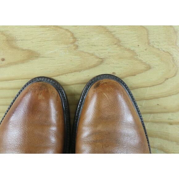 Barrie Ltd Mens Shoes 11 Brown Leather Lace Up Loafers Hand Made England Dress - Picture 6 of 9